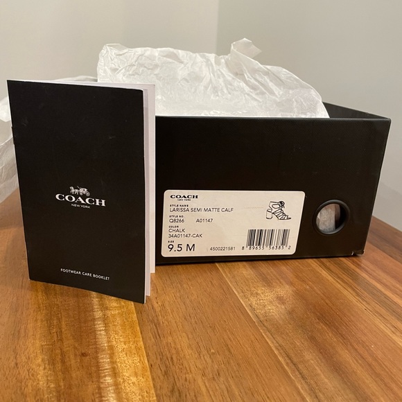 NWT Coach Larissa Heeled Sandals  size 9.5 in white/ cream - Picture 10 of 10